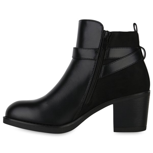Stiefelparadies Damen Ankle Boots in Schwarz Rabatte dieses Monats