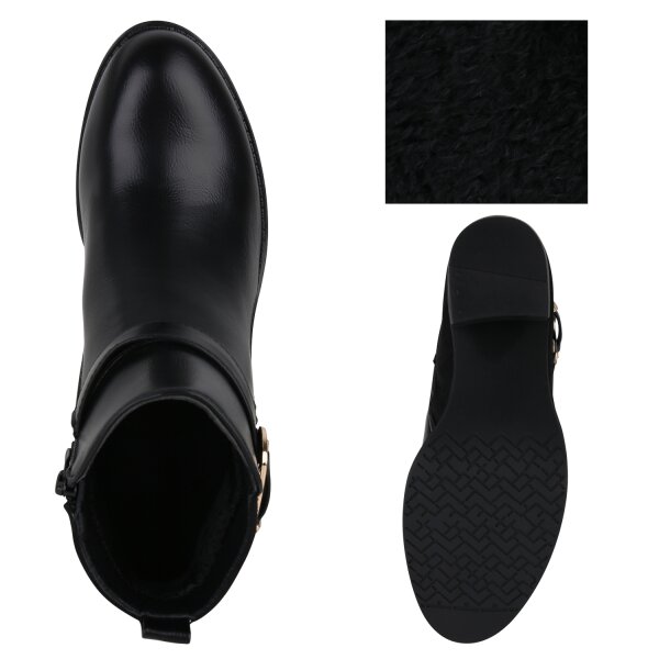 Stiefelparadies Damen Ankle Boots in Schwarz Rabatte dieses Monats