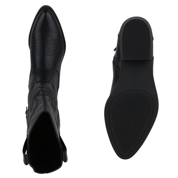 Stiefelparadies Damen Cowboystiefel in Schwarz im Angebot