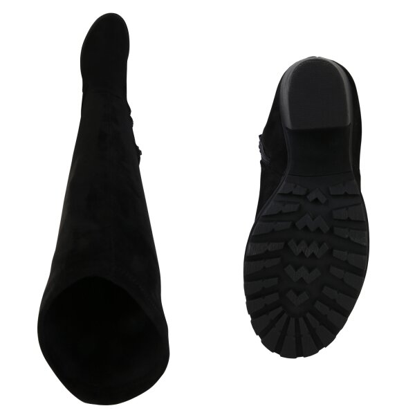 Stiefelparadies Damen Overknees in Schwarz Bestseller