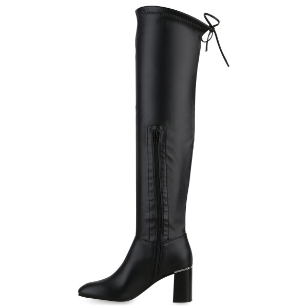 Stiefelparadies Damen Overknees in Schwarz Discount Store für neue Produkte