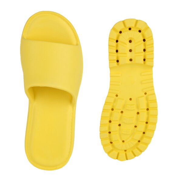 Stiefelparadies Damen Pantoletten in Gelb im Angebot