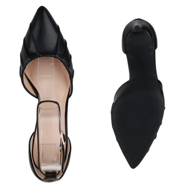Stiefelparadies Damen Spitze Pumps in Schwarz Fabrik Onlineshop