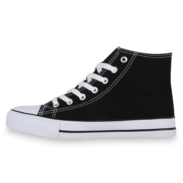 Stiefelparadies Damen Sneaker High in Schwarz Preisnachlass