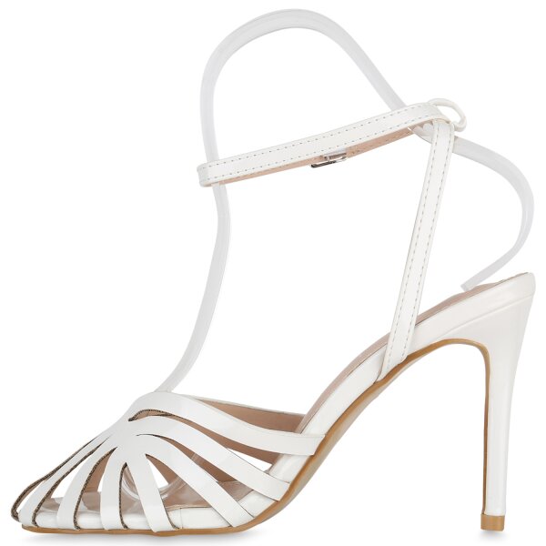 Stiefelparadies Damen Slingpumps in Weiss Black Friday