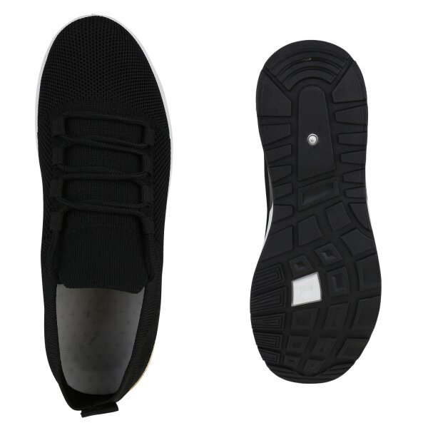 Stiefelparadies Damen Laufschuhe in Schwarz Tiefpreis