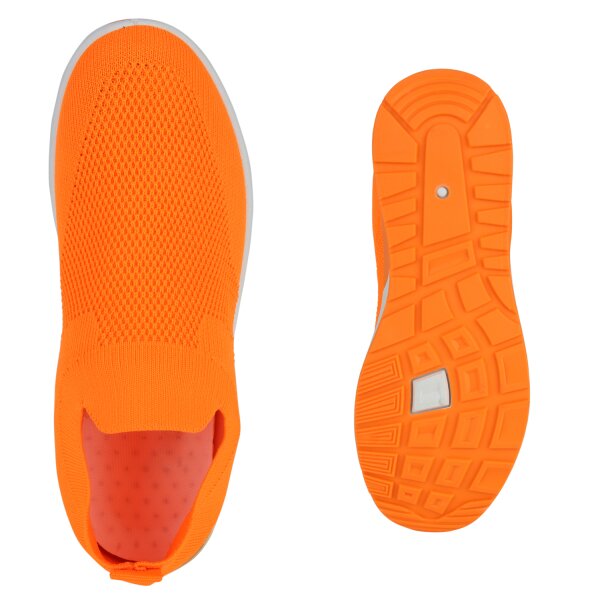 Stiefelparadies Damen Slip Ons in Hellgrau Letzte 3 Tage