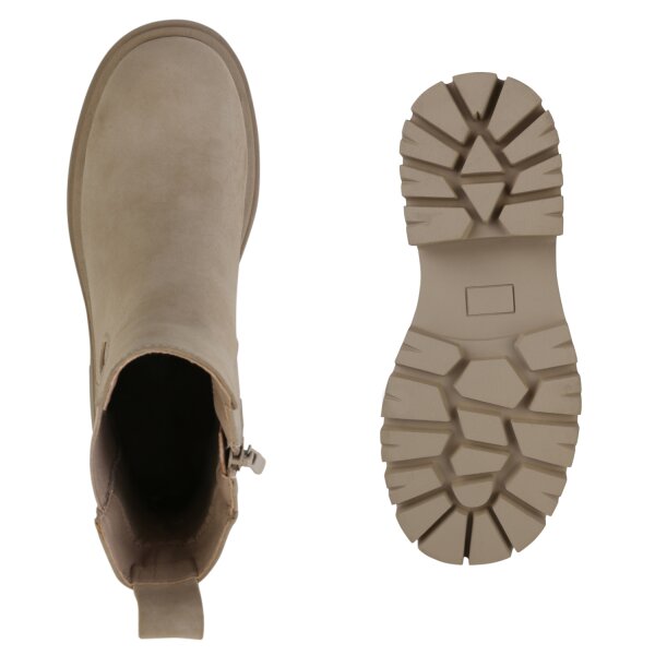 Stiefelparadies Damen Plateau Boots in Khaki Super Rabatt