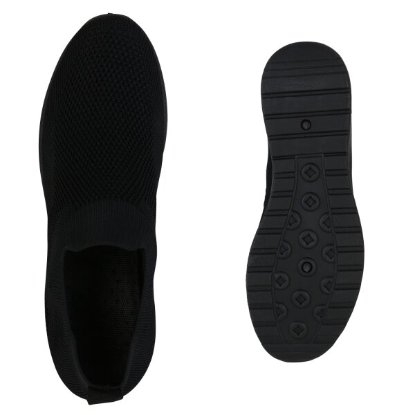Stiefelparadies Damen Slip Ons in Schwarz Im Verkauf