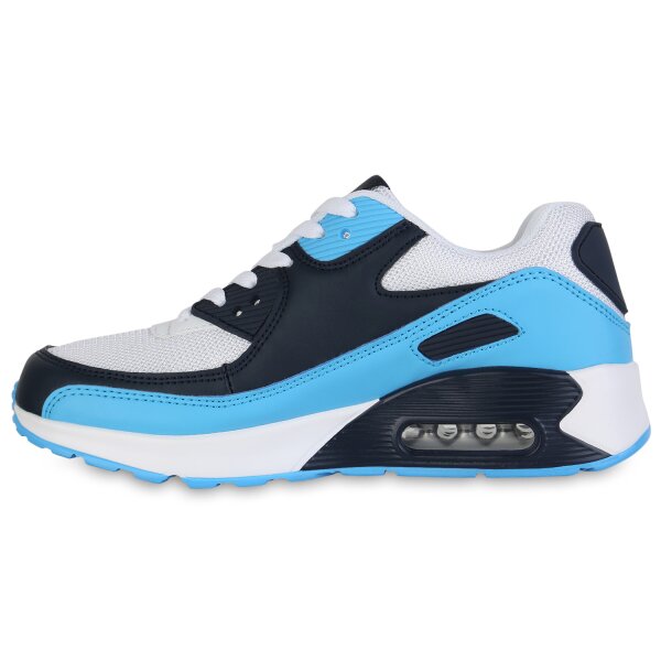 Stiefelparadies Damen Laufschuhe in Weiss Hellblau Dunkelblau Fabrik Onlineshop