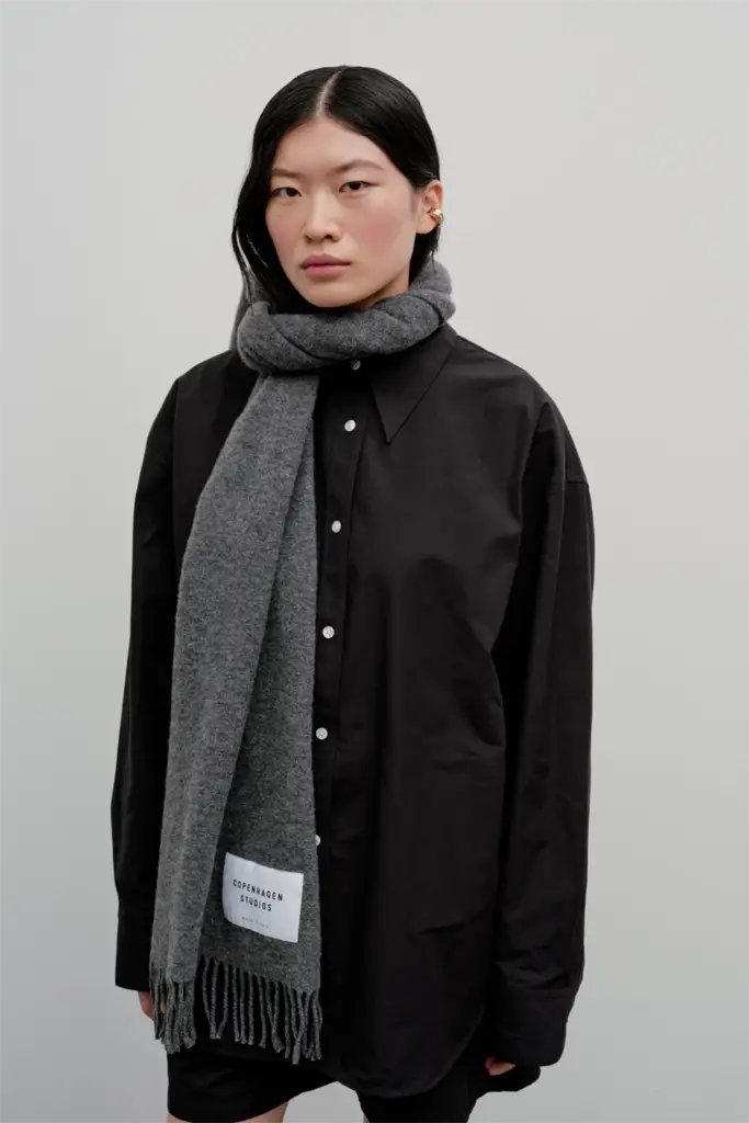 Studio Copenhagen CPH SHAWL 6 wool mix anthracite Limitierter Zeitrabatt