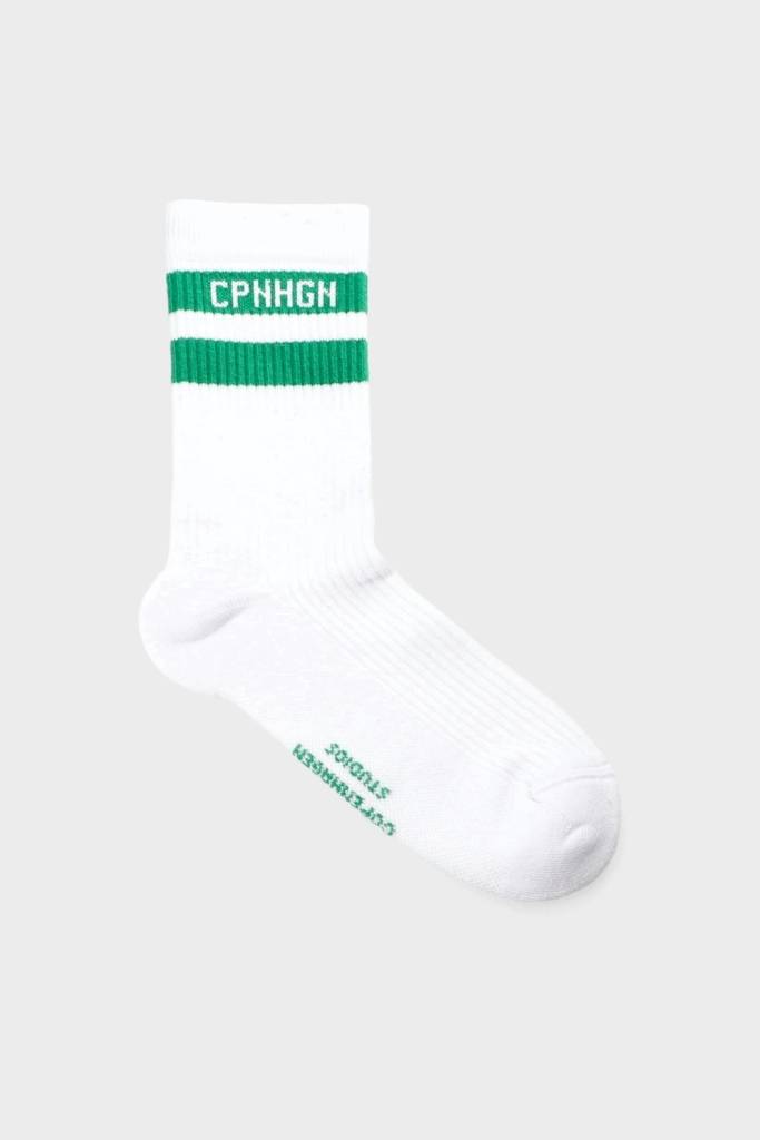 Studio Copenhagen CPH SOCKS 3 cotton blend white/green Vatertagsangebot