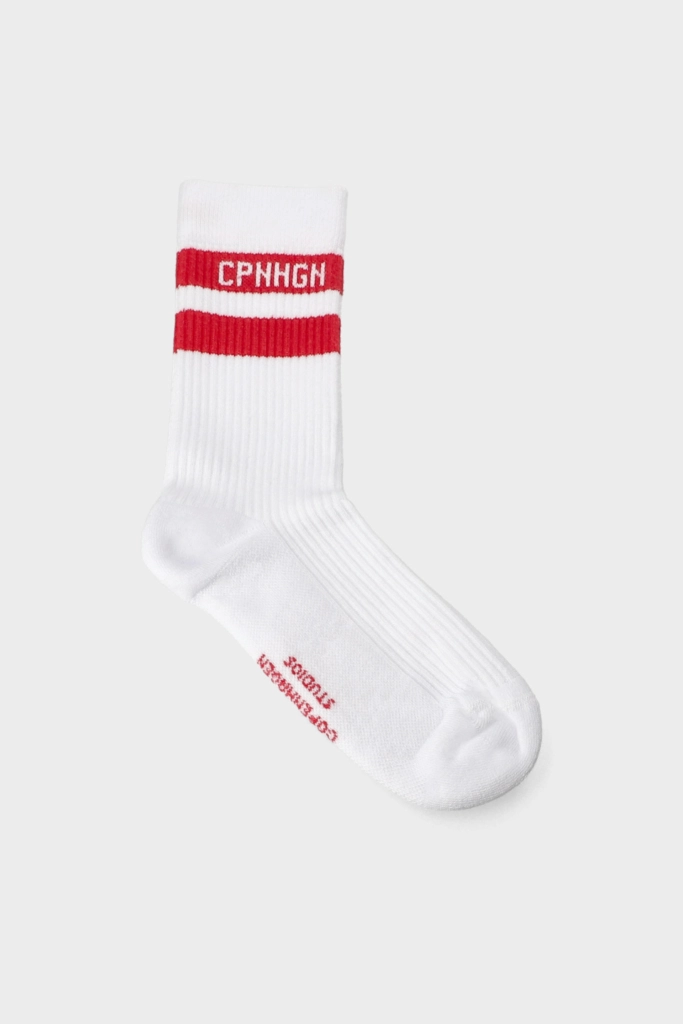 Studio Copenhagen CPH SOCKS 3 cotton blend white/red Blitzangebot
