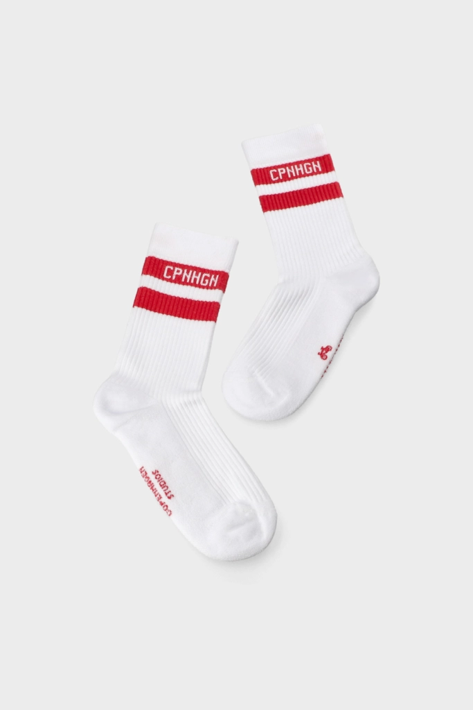 Studio Copenhagen CPH SOCKS 3 cotton blend white/red Blitzangebot