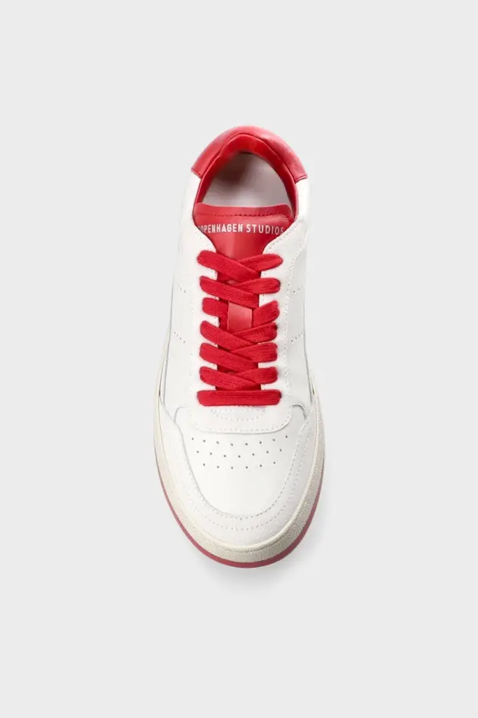 Studio Copenhagen CPH27M leather mix white/red Heißer Verkauf