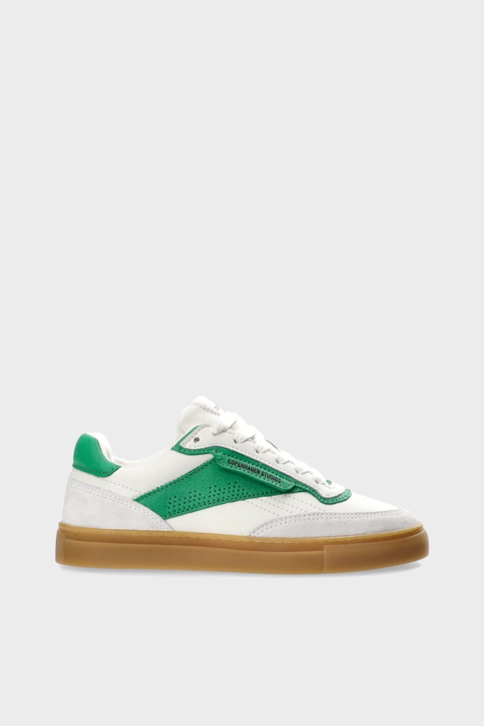 Studio Copenhagen CPH90 leather mix white/green/caramel VIP-Rabatte