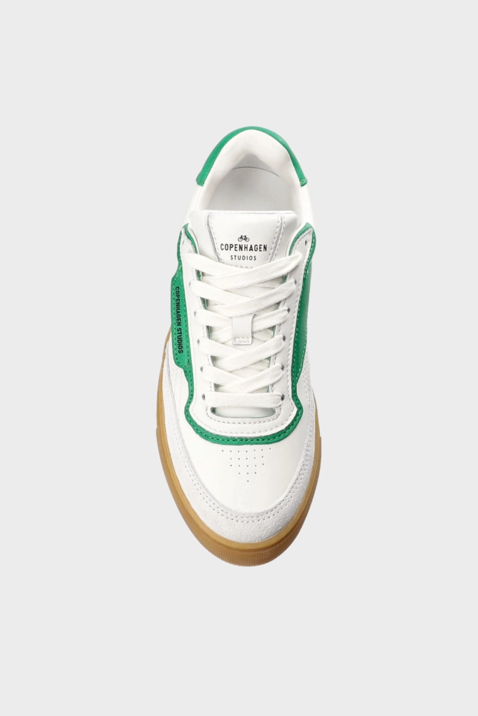 Studio Copenhagen CPH90 leather mix white/green/caramel VIP-Rabatte