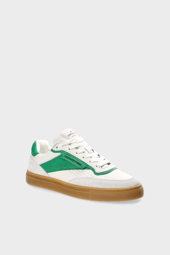 Studio Copenhagen CPH90 leather mix white/green/caramel VIP-Rabatte